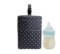 Insulated Breast Milk Bag - Travel Cooler Bag With Double Bottle Compartment, Thermal Insulation With Ice Bags, Secure Zipper | Portable Transportation