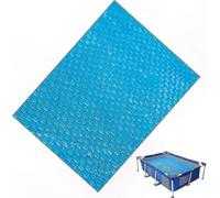 Insulated Bubble Solar Cover for Inground Pools, Foldable and Durable Spa Blanket for Swimming Pool Heat Retention Rectangle 9.8 X 6.6ft