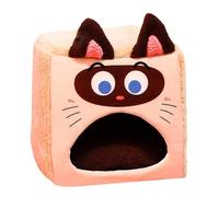 Insulated Cat Bed, Removable Inner Cushion, 38x38x38cm, Winter Cat Shelter, Pet Sleeping Hut, Enclosed Safe Space, For Home, Indoor And Outdoor