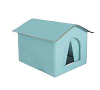 Insulated Cat Cabin - Heat-Shielded Animal Foldable Safety Nest | Durable Cm Scale Backyard Porch Backyard Protection Sweet Portable Sleep Crate Exterior Homeless Pet Assistance Scene