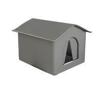 Insulated Cat Cabin - Heat-Shielded Animal Foldable Safety Nest | Durable Cm Scale Backyard Porch Backyard Protection Sweet Portable Sleep Crate Exterior Homeless Pet Assistance Scene