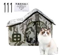 Insulated Cat House for Outdoor Use - Foldable Oxford Structure, Weatherproof, Warm Protection Design, Portable Kitten Enclosure, Sturdy Outdoor Habitat Construction, For Community Patio, Garden