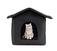 INSULATED CAT HOUSE - Warm Cat Bed Cave, Waterproof Fabric Pet Shelters | Durable Wild Cat Shelter with Removable Cushion, A Safe Shelter for Cats and Dogs