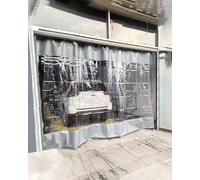 Insulated Clear Garage Divider Curtain with Track, Heavy Duty Industrial Vinyl Partition Curtains, Ceiling Mounted Room Separator Wall for Pergola Balcony Work Areas(W5xH3m/16x10ft)