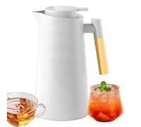 Insulated Coffee Carafe - 1000ml Glass Liner Teapot, Vacuum Heat Retention Jug, Double Wall Thermal Pitcher, Portable Beverage Container, Leakproof Liquid Server | Commercial Camping Restaurant Bedsid