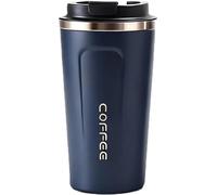 Insulated Coffee Cup, Travel Coffee Mug with Leakproof Lid - Reusable Thermos Coffee Tumblers Vacuum Stainless Steel Double Walled Mug for Hot and Cold Coffee Water and Tea (510ML, Navy)