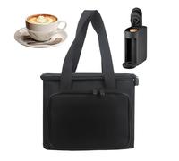 Insulated Coffee Maker Travel Bag, Multi Compartment Oxford Carrier, 12.2 Inches Padded Storage Bag, Water Resistant Single Serve Brewer Case, Professional Style Luggage for Business and Camping