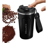 Insulated Coffee Tumbler - Temperature Sensor Mug, Heat Retention Flask | Digital Display Cup, 510ml Thermal Drink Tumbler, Tea & Water Cup for Bar, Camping, Kitchen, Picnic, Classroom Activities