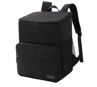 Insulated Cooler Backpack for Women Men, Soft Portable Cooler Bag Leak Proof Backpack for Beach Travel Picnic And Work(B Black)