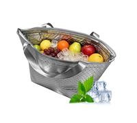 Insulated Cooler Bag - Aluminium Foil Leakproof | Fold Bag | Reinforced handles, 2 sizes available, pearl EPE cotton insulation for picnics, beach and daily commuting