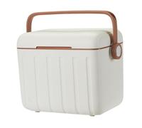 Insulated Cooler Box Ice Retention Cooler Storage Container Ice Box for Commercial 6L Portable Ice Chest Box for Outdoor Picnic Camping Fishing Travel- White