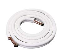 Insulated Copper Air Conditioning Pipe Pair 10M 1/4" 3/8" Split Line Wire Set Air Conditioner Tube Coil Fittings Included
