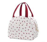 Insulated Cotton Lunch Bag 27cm Keep Food Warm(Stitchlarge cher)