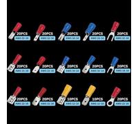 Insulated Crimp Spade Terminals 280PCS Assortment Kit with Red, Blue, Yellow PVC Coated Wire Connectors for Electrical Wiring and Cable Connections