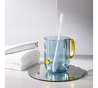 Insulated Cup Dot Mouthwash Cup Brushing Household Water Couple Wash Transparent Tooth Tank Wash Plastic Cups Reusable (B, One Size)