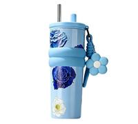 Insulated Cup with Straw 710 ml Reusable with Lid and Straw