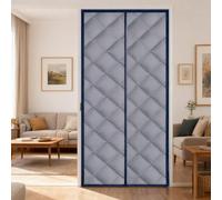 Insulated Curtains for Wintern, Magnetic Thermal Curtains Insulated, Dutch Door Temporary Door Sound Proof Self-Closing Screen Door Cover, 70 80 85 90 95 100 190 200 210 220cm(Gray,130x240cm)