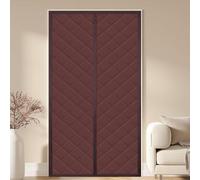 Insulated Door Curtain 137 x 265 cm Thickened Oxford Fabric Thickened Draught Proof Energy Saving Door Cover Easy Install for Winter Cold Protection Screen, Brown