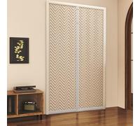 Insulated Door Curtain,Magnet Patio Door Cover Auto Closer Weatherproof Winter Warm Screen Protect Privacy Energy-Saving for Patio, Kitchen, Bedroom, Air Conditioner Room