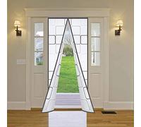 Insulated Door Curtain, Magnetic Thermal Door Cover Screen Door Self-Closing Privacy Magnetic Screen Door Hands Free for Patio, Kitchen, Bedroom, Air Conditioner Room, Fits Doors up to 36" x 82",Grey