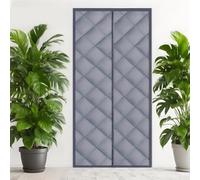 Insulated Door Curtain, Outdoor Curtains for Patio Waterproof Magnetic Thermal and Insulation Self- Closing Privacy Door Cover Screen for Wintern to Keep Warm Soundproofing 70-260cm(Gray,90x215cm)