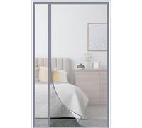 Insulated Door Curtain Transparent,Reversible Left or Right Side Opening,90x210CM Magnetic Thermal Door Cover Screen Door Self-Closing Privacy Door Screen Hands Free for Patio, Kitchen, Bedroom