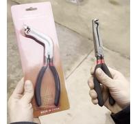 Insulated Electrical Disconnect Pliers Set - Straight & 60° Bent Connector Pliers for Fuel Line, Sensor & Automotive Wiring, PVC Anti-Slip Grip, Ca(A)