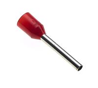 Insulated Ferrule, 12x1mm, Pack of 100 - Wire Copper Crimp Connector Insulated Ferrule Pin, Cord End Terminal Connectors, French Red Nylon Ferrules Connectors