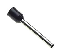 Insulated Ferrule, 18x1.5mm, Pack Of 100 - Wire Copper Crimp Connector Insulated Ferrule Pin, Cord End Terminal Connectors, French Black Nylon Ferrules Connectors