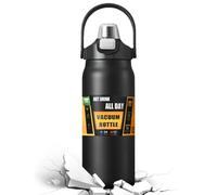 Insulated Flask with Handle and Large Volume Cup, Large Volume Stainless Steel Insulated Flask for Hot and Cold Drinks, for Milk, Coffee, Drinks, Hiking, Outdoor, Sports, Gym, Indoor