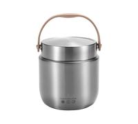 Insulated Food Flask, Stainless Steel Thermal Container, Hot Food Container, Vacuum Insulated Design, Leakproof Build, 14x14x14cm, for Keeping Lunch Hot or Cold for School or Of-fice Meals