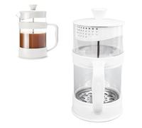 Insulated French Press Double Wall Glass Coffee Maker, 1 Litre | Heat-Retention Borosilicate Glass Carafe, Stainless Steel Plunger, Cafetiere For Kitchen Office Camping, Black