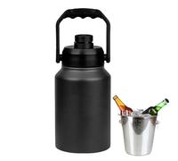 Insulated Ice Bucket - 2L Ice Container With Handle | Large Ice Bucket For Parties And Cocktail Bar | Stainless Steel Water Bottle For Travel Fishing Hotel Pool