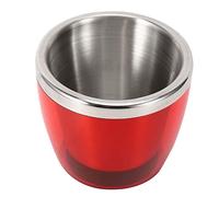 Insulated Ice Bucket, Double Wall Champagne Bucket Stainless Steel Ice Bucket Portable Mini Round Ice Cube Bucket Party Supplies for Beer and Drinks, 3.9x4.3x5.3inch