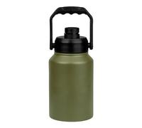 Insulated Ice Bucket, Water Container, 5.31 x 13.39 inches, Water Bottle, 2L Storage Containers, Double-Walled Leakproof Design, Ideal for Hotel, Travel, Fishing, Black/Khaki/Green/Gray