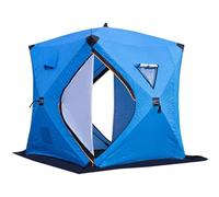 Insulated Ice Fishing Tent, Pop-Up Hub-Style Shelter for 3-5 People, Portable Ice Shanty with Carry Bag, Thermal Winter Ice House