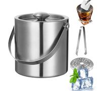 Insulated Ice Tub, Round Double-Walled Ice Cream Tub, Tight Container for Champagne and Drinks in the Restaurant, Picnic, Camping and Barbecue