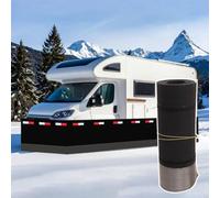 Insulated Kit - 32" High No-Drill Camper Skirt with Stainless Steel Mesh Bottom for & Travel Trailers - 43ft Length - Winter Protection for Mobile Homes