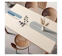 Insulated Leather Dining Table Mat | Oil Resistant Waterproof No Wash Light Leather Tabletop Protector(Silver,60x120cm23.6x47.2in)