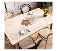 Insulated Leather Dining Table Mat | Oil Resistant Waterproof No Wash Light Leather Tabletop Protector(Black,60x120cm23.6x47.2in)