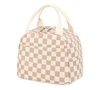 Insulated Lunch Bag - 150g Strap Handles, Cute Corduroy Cooler Bags | Work School Picnic Travel Beach For Women Your Wife Very Tasteful Stuff, Cute Lunch Box, Lattice, Consulte la descripción