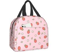 Insulated Lunch Bag Cute Kawaii Strawberry Lunch Box for Women Men Leakproof Lunch Bag for Kids Adults School Work Travel