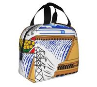 Insulated Lunch Bag for Kids Boys Girls Retro North Korea National Emblem Reusable Thermal Women Men Lunch Bags Box Leakproof Cooler Bag for School Work Office Camping