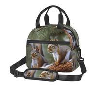 Insulated Lunch Bag for Women Men Lunchbox Little Squirrel Reusable Lunch Box Leakproof Cooler Bag with Adjustable Shoulder Strap Lunch Tote Bags for Work,Travel,Outdoor