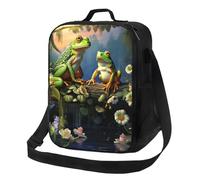 Insulated Lunch Bag for Women Men Lunchbox Many Frogs Sing on The Branches Reusable Lunch Box Leakproof Cooler Bag with Adjustable Shoulder Strap Lunch Tote Bags for Work, Travel,Outdoor