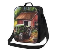 Insulated Lunch Bag for Women Men Lunchbox Tractor on The Farm Reusable Lunch Box Leakproof Cooler Bag with Adjustable Shoulder Strap Lunch Tote Bags for Work, Travel,Outdoor