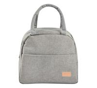 BEABA, Baby Child Lunch Cool Bag, Small Cooler Bag, Keeps Food Hot or Cold, Large Capacity 5L, Waterproof Fabric, Front Pocket, Soft Material, Heather Grey