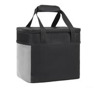 Insulated Lunch Bag Large Capacity, Multi-Compartment Cooler Bag, for Work Picnic Camping, Sturdy 600D Ox, Food Tote with Thickened Handle to Keep Meals(Black-L)