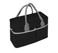 Insulated Lunch Bag, Large Thermal Cooler Box, for School Work Camping Picnic, Waterproof Ox, Food Container with Multi Pockets and Sturdy Handle, Reusable(Black)