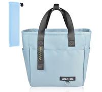 Insulated Lunch Bag - Leakproof PEVA Liner, with Cutlery Drawstring Bag, Spacious Design, Meal Prep Bag, for Lunch Bags for Women, Kids and Adults, Perfect for Office, School, Picnic, Outdoors(Blue)